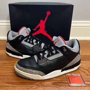 Nike Jordan 3 black cement retro 2018 size 10.5 OG box authentic